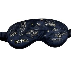 Harry Potter Profusion Cosmetics Sleep Mask Black Gold Hogwarts Houses Eye Mask